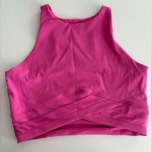 Joe Fresh Sporty Pink Crop Top Size L Large NWOT